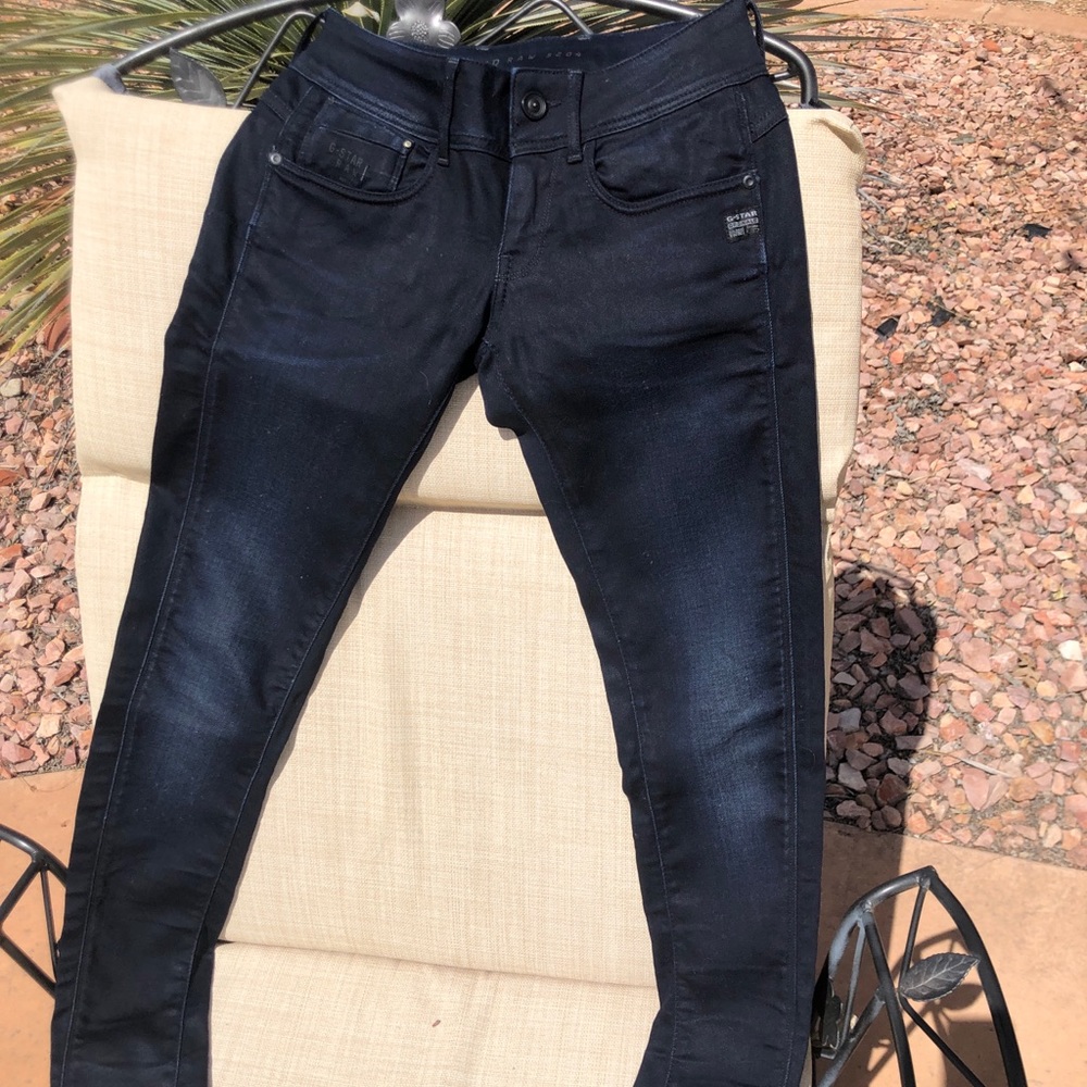 G-Star Raw 5204 Dark Wash Skinny Denim Jeans